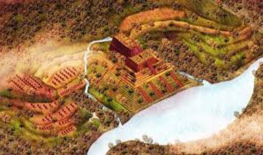 Ilustrasi Gunung Padang pada Masanya, destinasi wisata, misteri gunung padang, situs gunung padang, sejarah indonesia, borobudur, megalitikum, gunung padang, 
