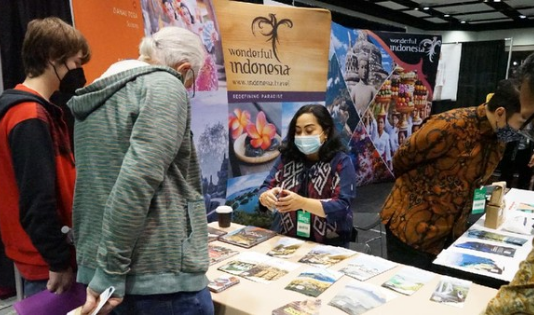KJRI San Fransisco berpartisipasi pada pameran pariwisata terbesar di AS yaitu “Travel & Adventure Show 2021" di Santa Clara Convention Center.