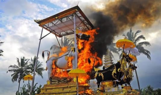 Upacara Ngaben, upacara adat, ngaben, bakar batu, budaya, dahau, kawanjo, menene, peusijuek, siingaan, tedak siten,
