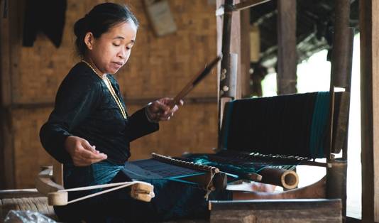 baduy, menenun