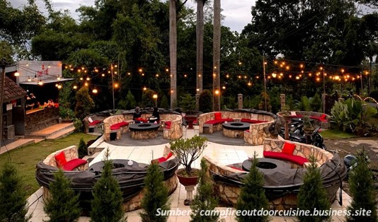 cafe batu viral Campfire Outdoor Cuisine