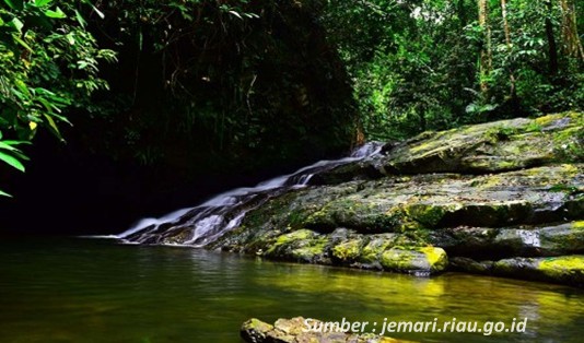 rekomendasi wisata pekanbaru air terjun batu dinding