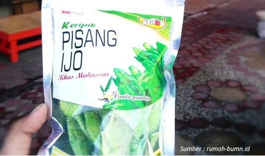 Oleh oleh Kue Khas Makassar  Keripik Pisang Ijo