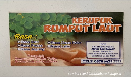 dafar Oleh Oleh Makanan Ringan Khas Lombok Kerupuk Rumput Laut