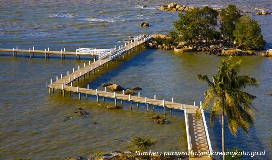 Fasilitas Wisata Pulau Simping di Singkawang