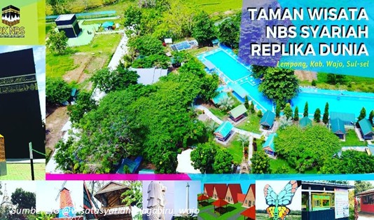 Replika Dunia di Wisata Syariah NBS Telaga Biru Wajo