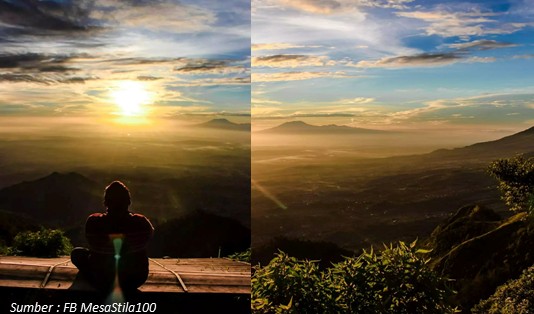 Memandang gunung Merapi dari kejauhan