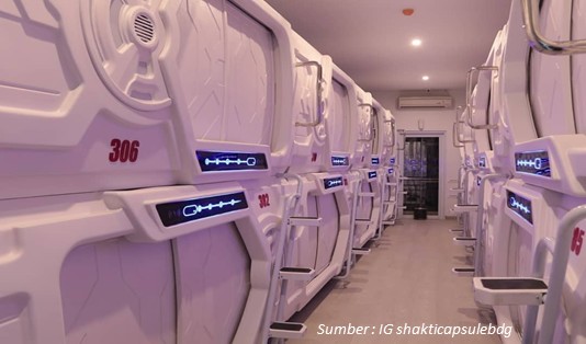 Super Irit! Inilah 4 Hotel Kapsul Dekat Stasiun Bandung 5 rekomendasi Hotel Kapsul Dekat Stasiun Bandung Shakti Capsule