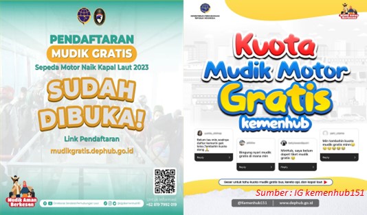 Daftar Kota Tujuan Mudik Gratis Kemenhub 2023