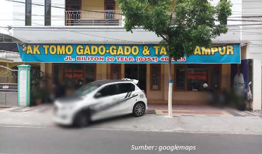 Kuliner Madiun Legendaris  Gado-gado Pak Tomo