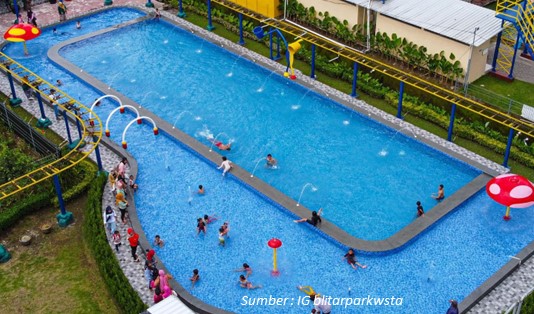 kolam renang di  Wisata Blitar Park Jawa Timur