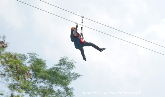 7 Aktivitas Seru Wisata Keluarga di Ledok Sambi Kaliurang 4 Ledok Sambi Kaliurang, Flying Fox Ledok Sambi