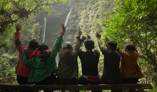 View epik Curug Kembar di Ekspedisi Lembah Purba.