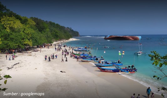 Lokasi Pantai Pasir Putih Pangandaran