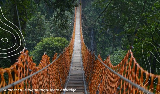 Tak Perlu Ngeri, Ini 5 Alasan Wisata ke Jembatan Gantung Situ Gunung Sukabumi 2 Lokasi Jembatan Gantung Situ Gunung