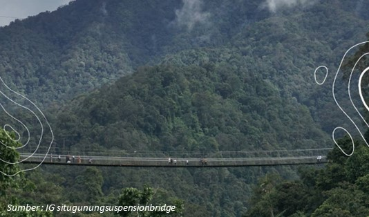 Tak Perlu Ngeri, Ini 5 Alasan Wisata ke Jembatan Gantung Situ Gunung Sukabumi 1 Panjang Jembatan Gantung Situ Gunung