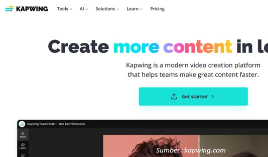 5 Rekomendasi Edit Video AI Gratis Online Terbaik 3 Kapwing